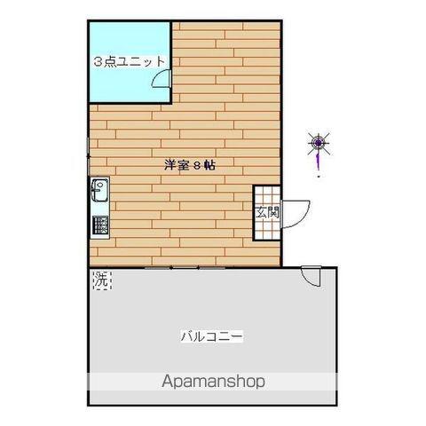 敷島ビル(ワンルーム/4階)の間取り写真