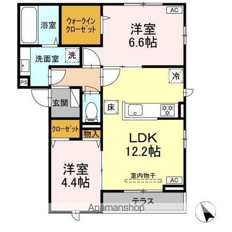 D-ROOM上石田(2LDK/1階)の間取り写真