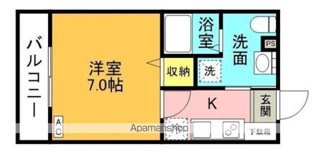 プティット・フォレ(1K/1階)の間取り写真