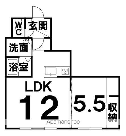BORDER HILLS(1LDK/2階)の間取り写真