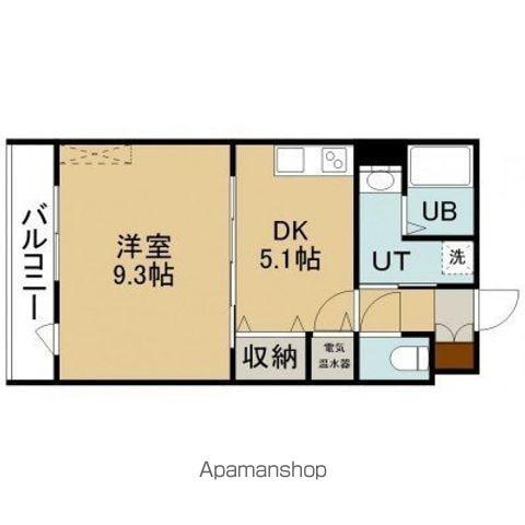 クラスター ラ ティア(1DK/2階)の間取り写真