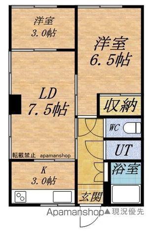 小林アパート(2LDK/2階)の間取り写真