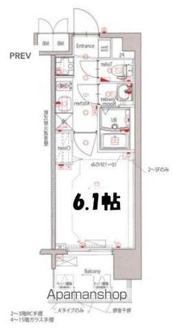 MAXIV新栄(1K/2階)の間取り写真