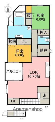 新本町タウンハウス(2SLDK/2階)の間取り写真