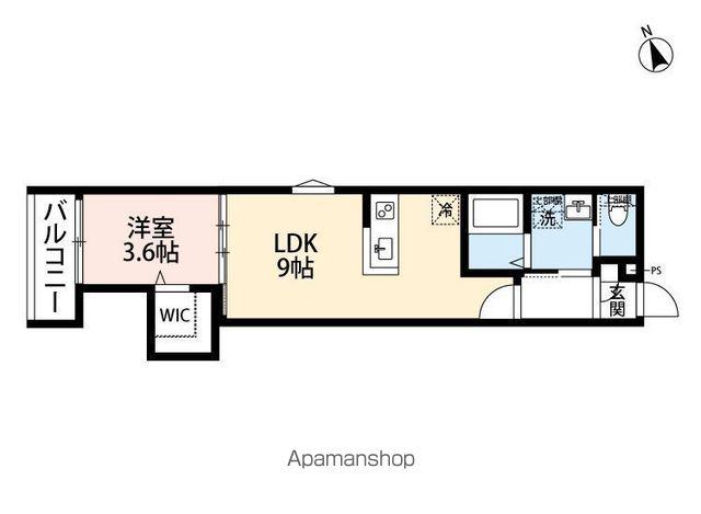 MIRAI STAGE 松戸新田(1LDK/2階)の間取り写真