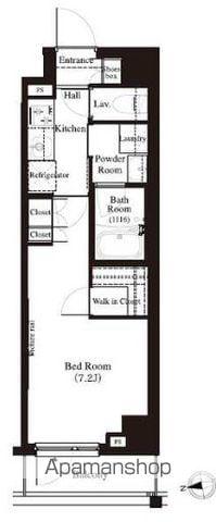 アーバンパーク江古田の森(1K/1階)の間取り写真