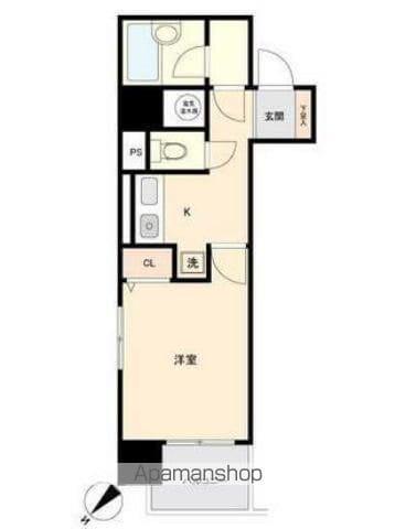 トーカンマンション長田町(1K/9階)の間取り写真