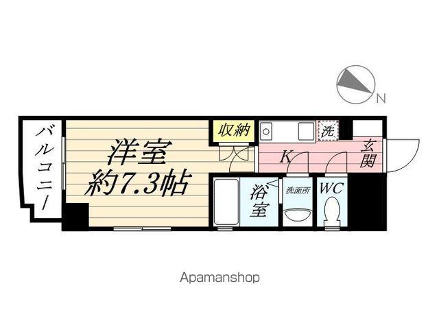 アヴァンツァーレ横浜子安(1K/10階)の間取り写真