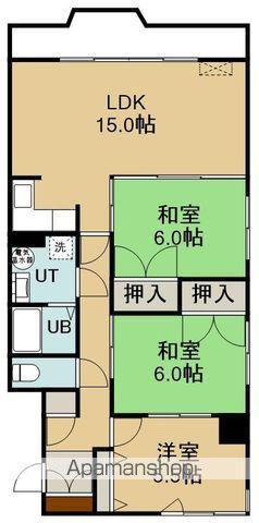 メゾンパティオ大町(3LDK/6階)の間取り写真