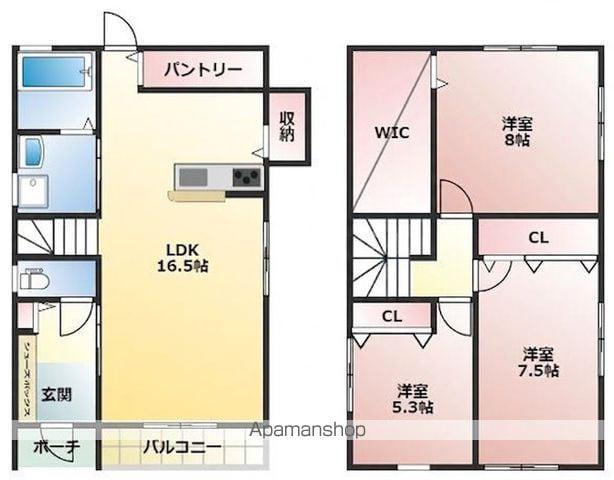 紀勢本線 宮前駅 徒歩15分 2階建 築4年(3LDK)の間取り写真