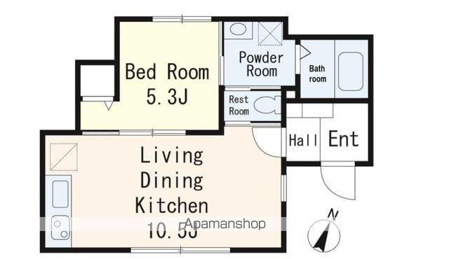 ピッコロ白山(1LDK/1階)の間取り写真