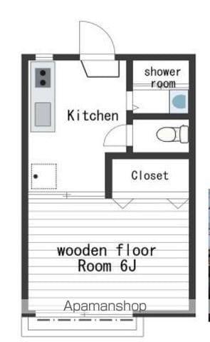 冨士ハイム(1K/1階)の間取り写真