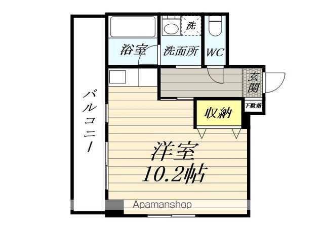 ベルナスV(ワンルーム/1階)の間取り写真
