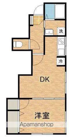 ナイトウビル(1DK/2階)の間取り写真