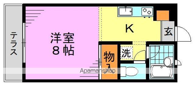 ORM高円寺(1K/1階)の間取り写真