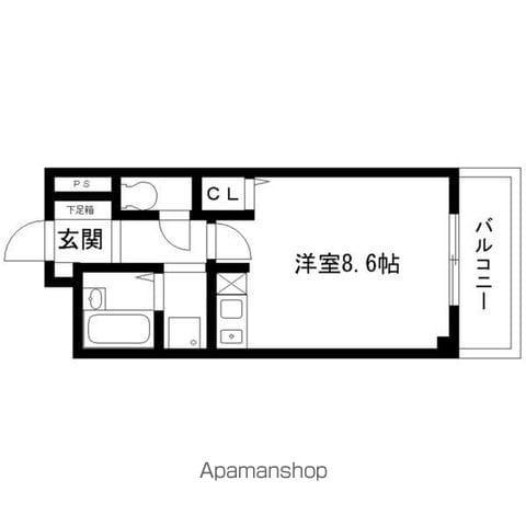 ライフ牧の里(1K/4階)の間取り写真