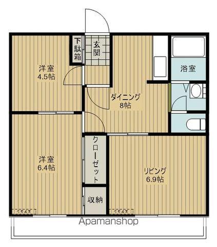 ビューラーアネックス(3DK/2階)の間取り写真