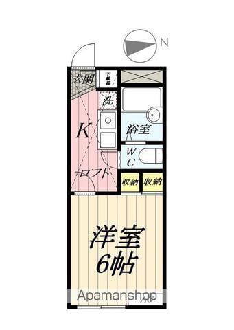 つくばエクスプレス 六町駅 徒歩17分 2階建 築18年(1K/1階)の間取り写真