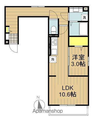 グラセフルⅢ(1LDK/2階)の間取り写真