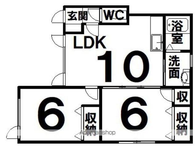 スイートハイツ(2LDK/1階)の間取り写真