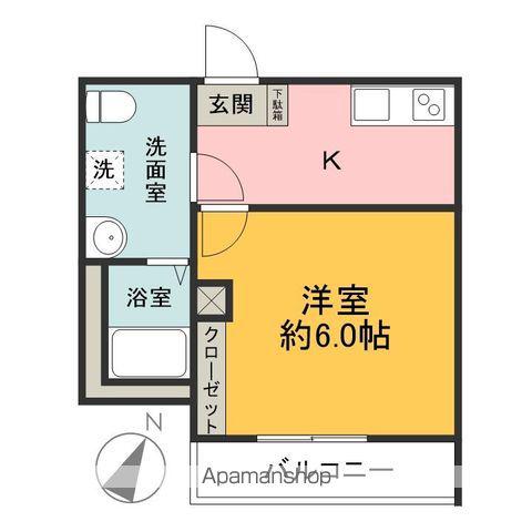 AXIS HANNO(1K/3階)の間取り写真