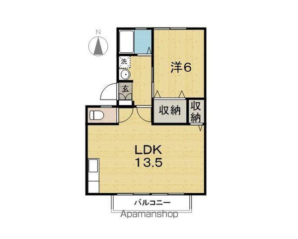 サンライフU(1LDK/1階)の間取り写真