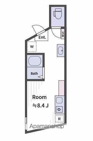 LIZ西日暮里(ワンルーム/1階)の間取り写真