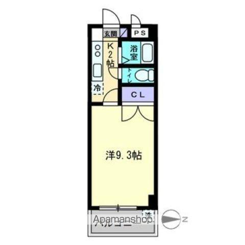 ぴゅうる AISHIN(1K/4階)の間取り写真