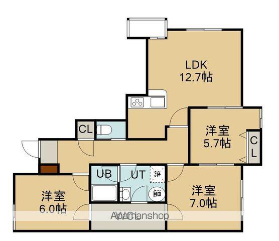 リアライズ松陰Ⅰ(3LDK/1階)の間取り写真