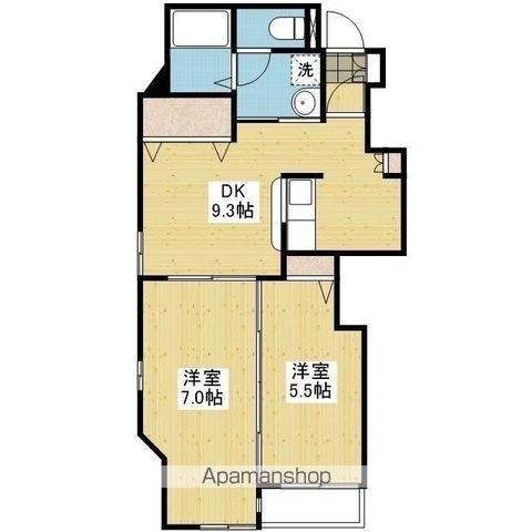 オートヤ グリーンビル(2DK/2階)の間取り写真