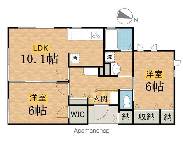 レイナスA棟(2LDK/1階)の間取り写真