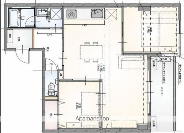 ユーロハイツ MABUCHI(2LDK/3階)の間取り写真