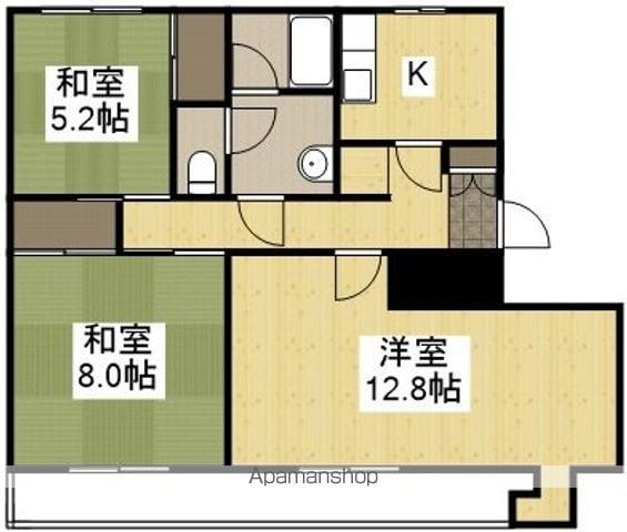 グリーンハイツ大安寺(3K/3階)の間取り写真