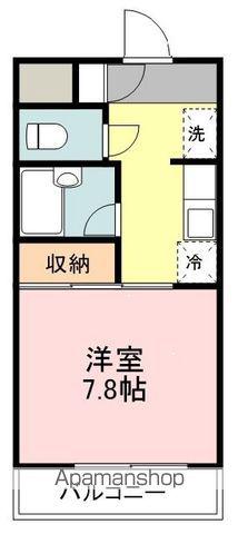 ロイヤルヒルズ台原Ⅲ(1K/3階)の間取り写真