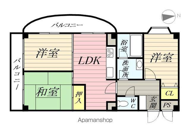 ビーエイブル(3LDK/3階)の間取り写真