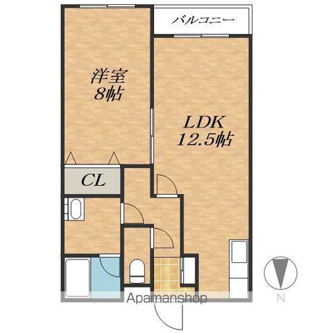 コンフォートピュア(1LDK/3階)の間取り写真
