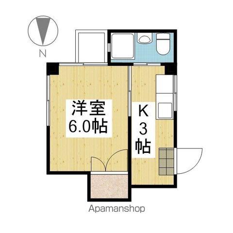 ヴィラ松山(1K/5階)の間取り写真