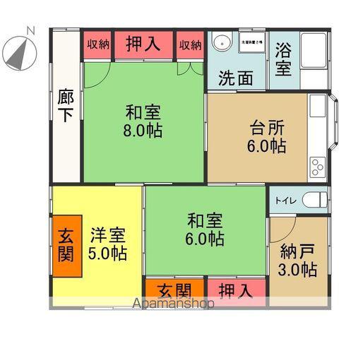 常磐線 大津港駅 徒歩22分 1階建 築28年(3SDK)の間取り写真