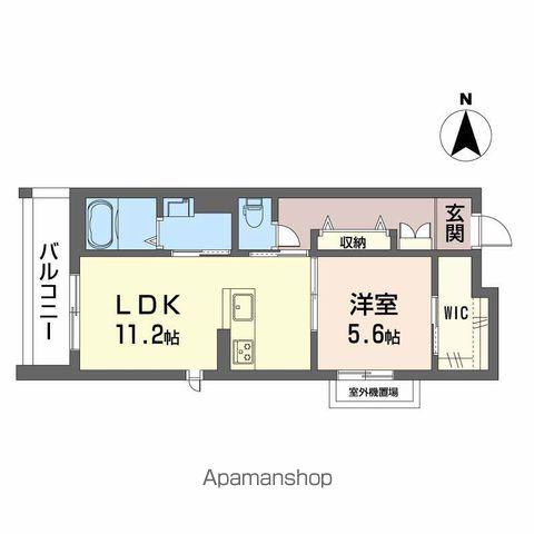 ハルミエール Ⅱ(1LDK/3階)の間取り写真