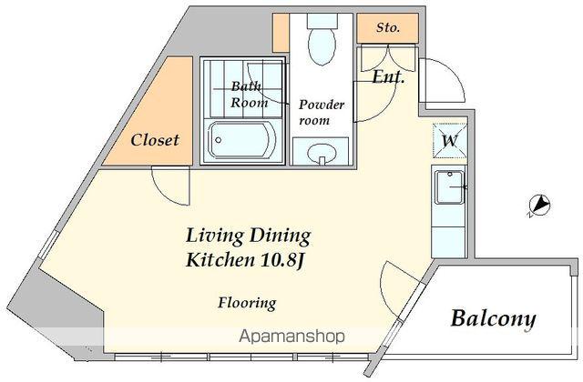 ルフィット神宮北参道(ワンルーム/10階)の間取り写真