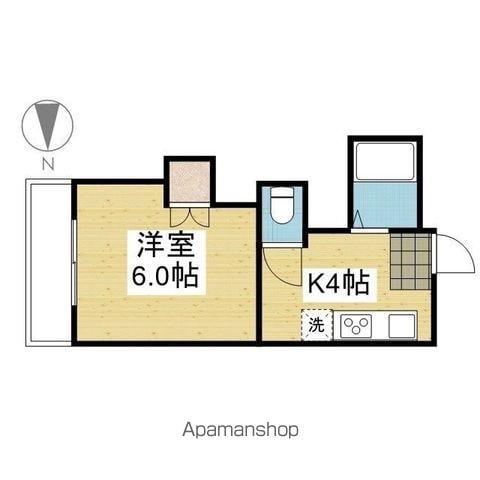 オックスフォードサーカス桑原Ⅲ(1K/3階)の間取り写真