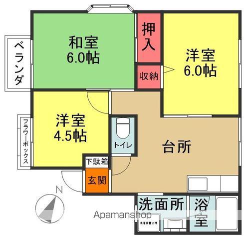 MTハイツ(3DK/2階)の間取り写真