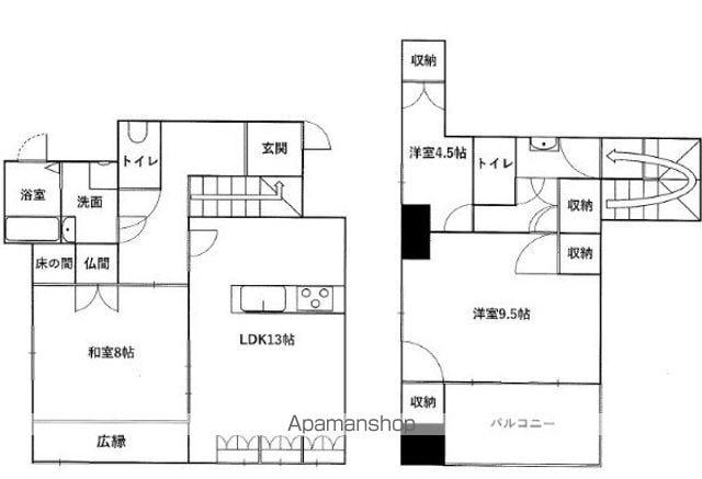 ハイツ中島(3LDK/1階)の間取り写真