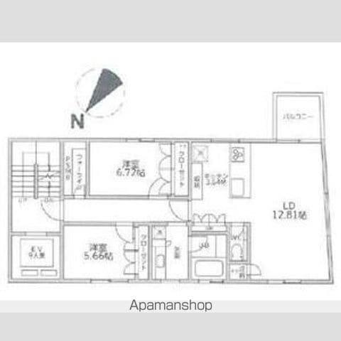 PARK FAMILLE YOGA(2LDK/2階)の間取り写真