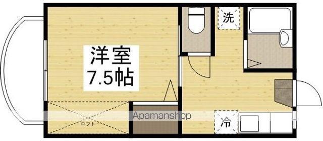 べレール清心(1K/1階)の間取り写真