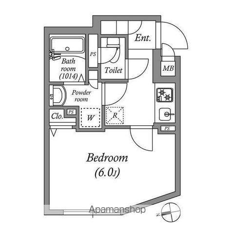 SOLASIA RESIDENCE荻窪Ⅱ(1K/2階)の間取り写真