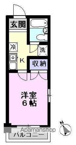 ジュネシオンMITSURU(1K/4階)の間取り写真