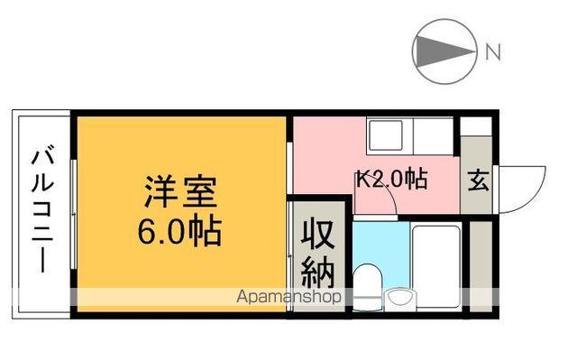 日の出ハイツ(1K/2階)の間取り写真