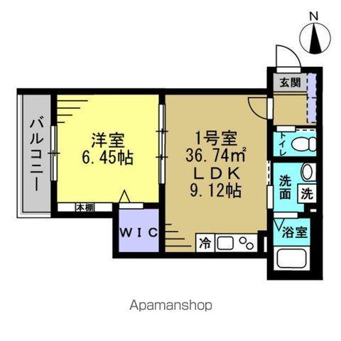 セミカ葛城Ⅰ(1LDK/2階)の間取り写真