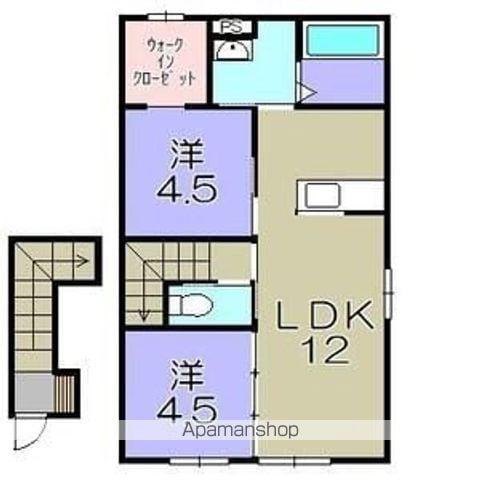 グッドライフステージ中小路(2LDK/2階)の間取り写真